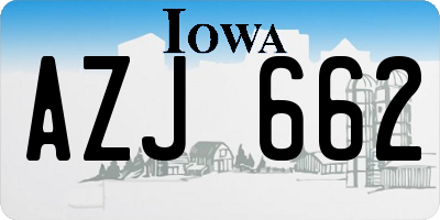 IA license plate AZJ662