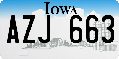 IA license plate AZJ663