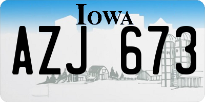 IA license plate AZJ673