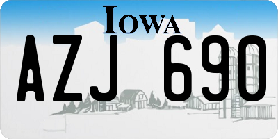 IA license plate AZJ690