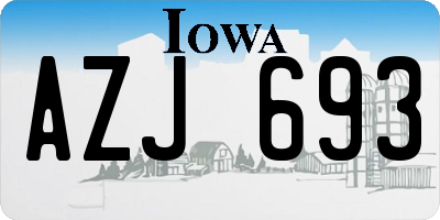 IA license plate AZJ693