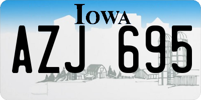 IA license plate AZJ695
