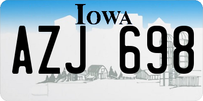 IA license plate AZJ698