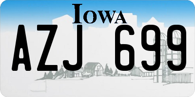 IA license plate AZJ699