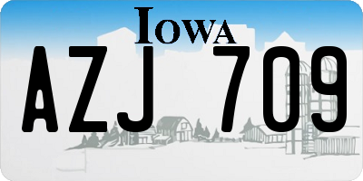 IA license plate AZJ709