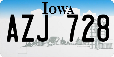 IA license plate AZJ728
