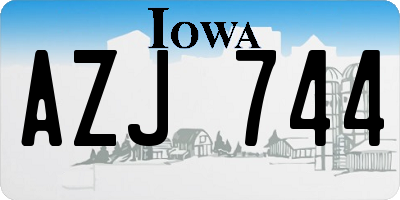 IA license plate AZJ744