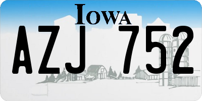IA license plate AZJ752