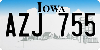 IA license plate AZJ755