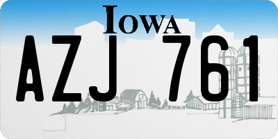 IA license plate AZJ761