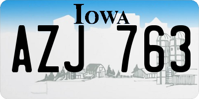 IA license plate AZJ763