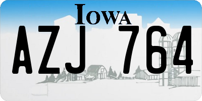 IA license plate AZJ764