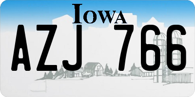 IA license plate AZJ766