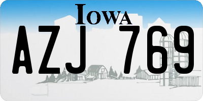 IA license plate AZJ769