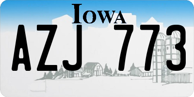 IA license plate AZJ773