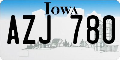 IA license plate AZJ780