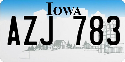 IA license plate AZJ783