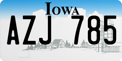 IA license plate AZJ785
