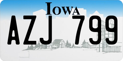 IA license plate AZJ799