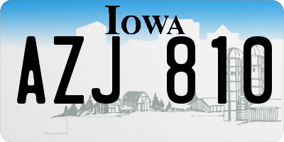 IA license plate AZJ810