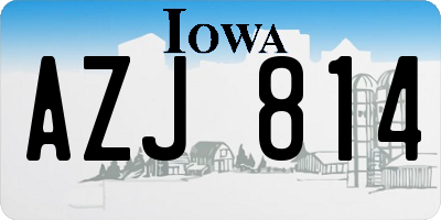 IA license plate AZJ814