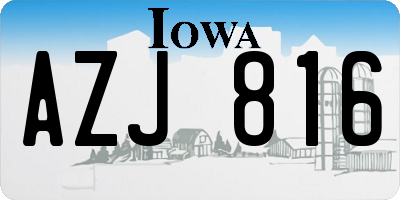 IA license plate AZJ816