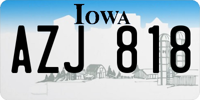 IA license plate AZJ818
