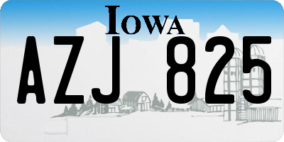 IA license plate AZJ825