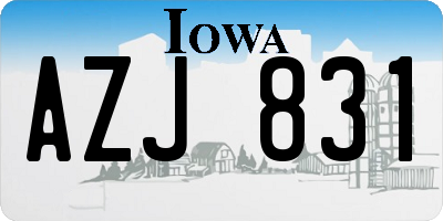 IA license plate AZJ831