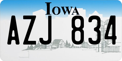 IA license plate AZJ834