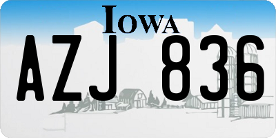 IA license plate AZJ836