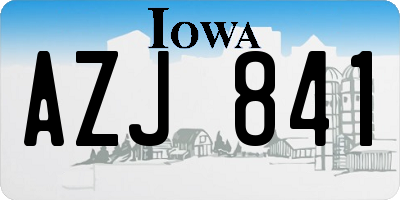 IA license plate AZJ841