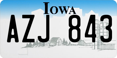 IA license plate AZJ843