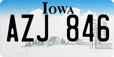 IA license plate AZJ846