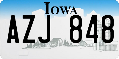 IA license plate AZJ848