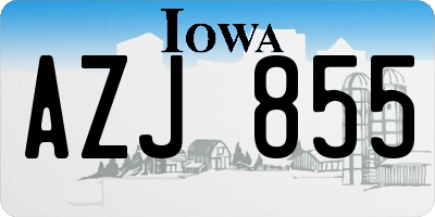 IA license plate AZJ855