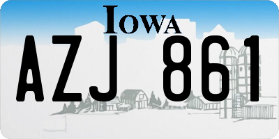 IA license plate AZJ861