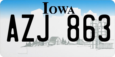 IA license plate AZJ863