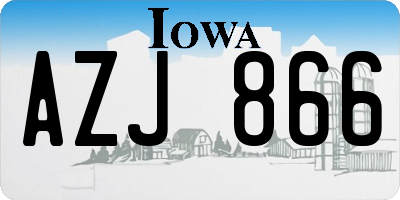 IA license plate AZJ866