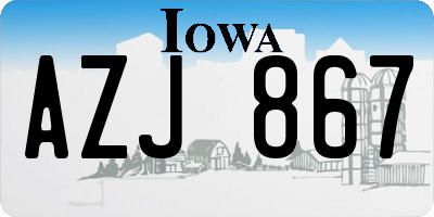 IA license plate AZJ867