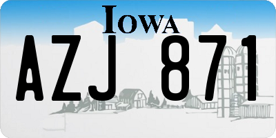 IA license plate AZJ871