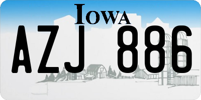 IA license plate AZJ886