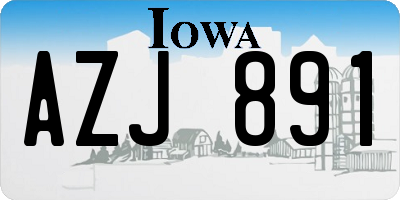 IA license plate AZJ891
