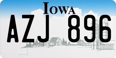 IA license plate AZJ896
