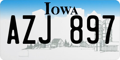 IA license plate AZJ897