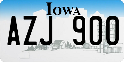 IA license plate AZJ900