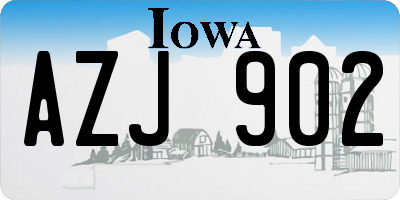 IA license plate AZJ902
