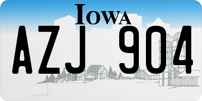 IA license plate AZJ904
