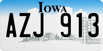 IA license plate AZJ913