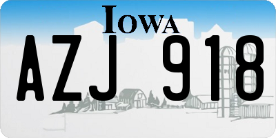 IA license plate AZJ918